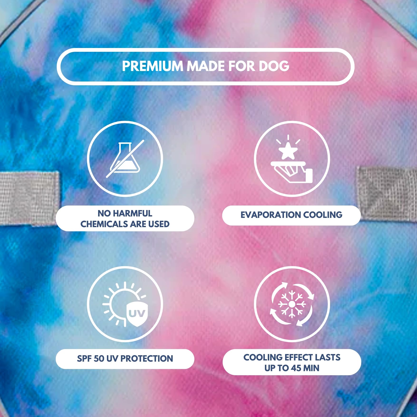 Spark Paws Dog Cooling Vest - SPF 50 UV Sun Protection - Summer Heat Relief Gear for Dogs, Lightweight, Evaporative Cooling - Dog Anxiety Relief Vest During Hot Days - Snowcone, Small - Image 5