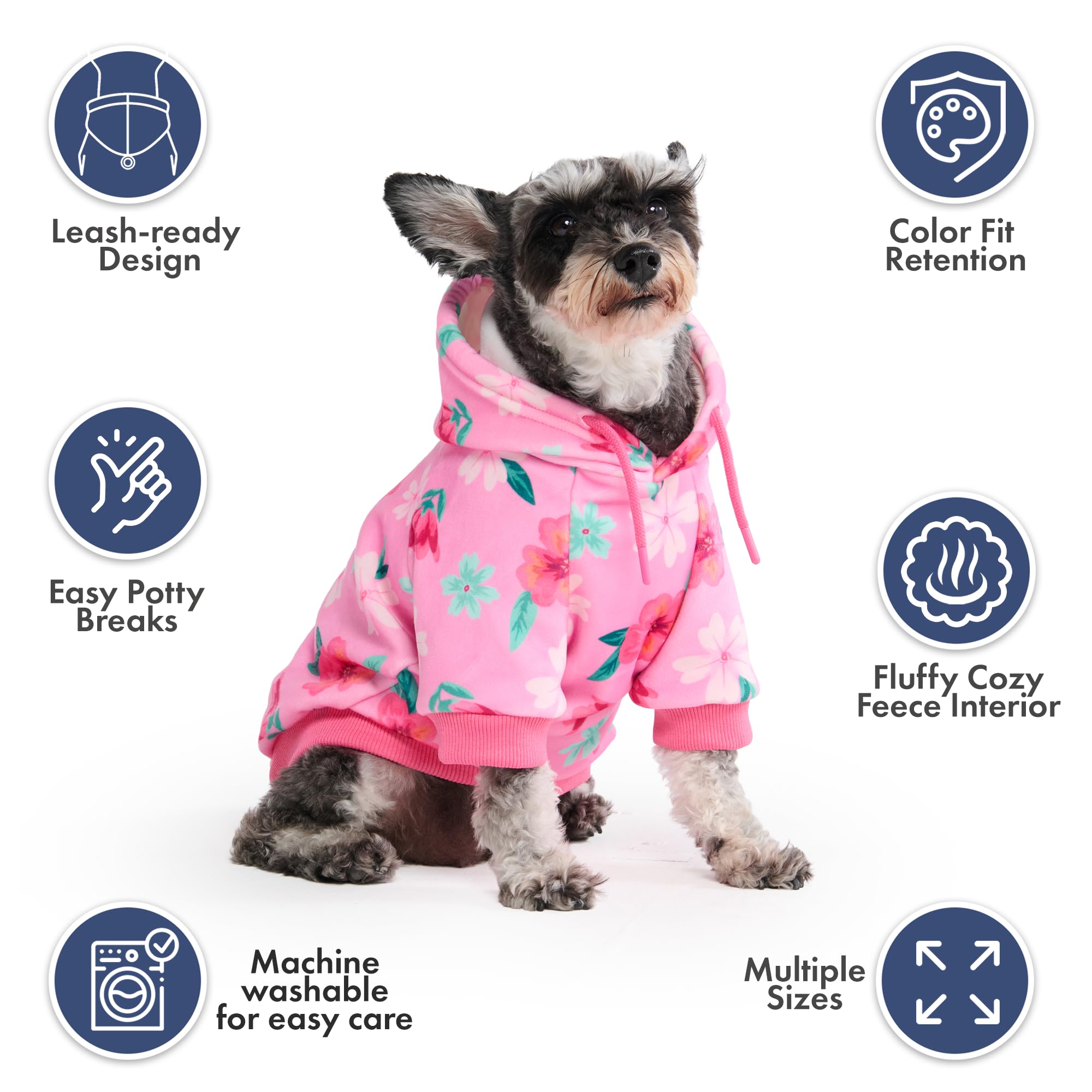 Spark Paws Dog Hoodie – Premium Dog Sweater for Small, Medium, and Large Dogs | Warm Outfits for French Bulldogs, Pitbull, Puppy, Winter Jacket Alternative - Blossom - 4XL - Image 4