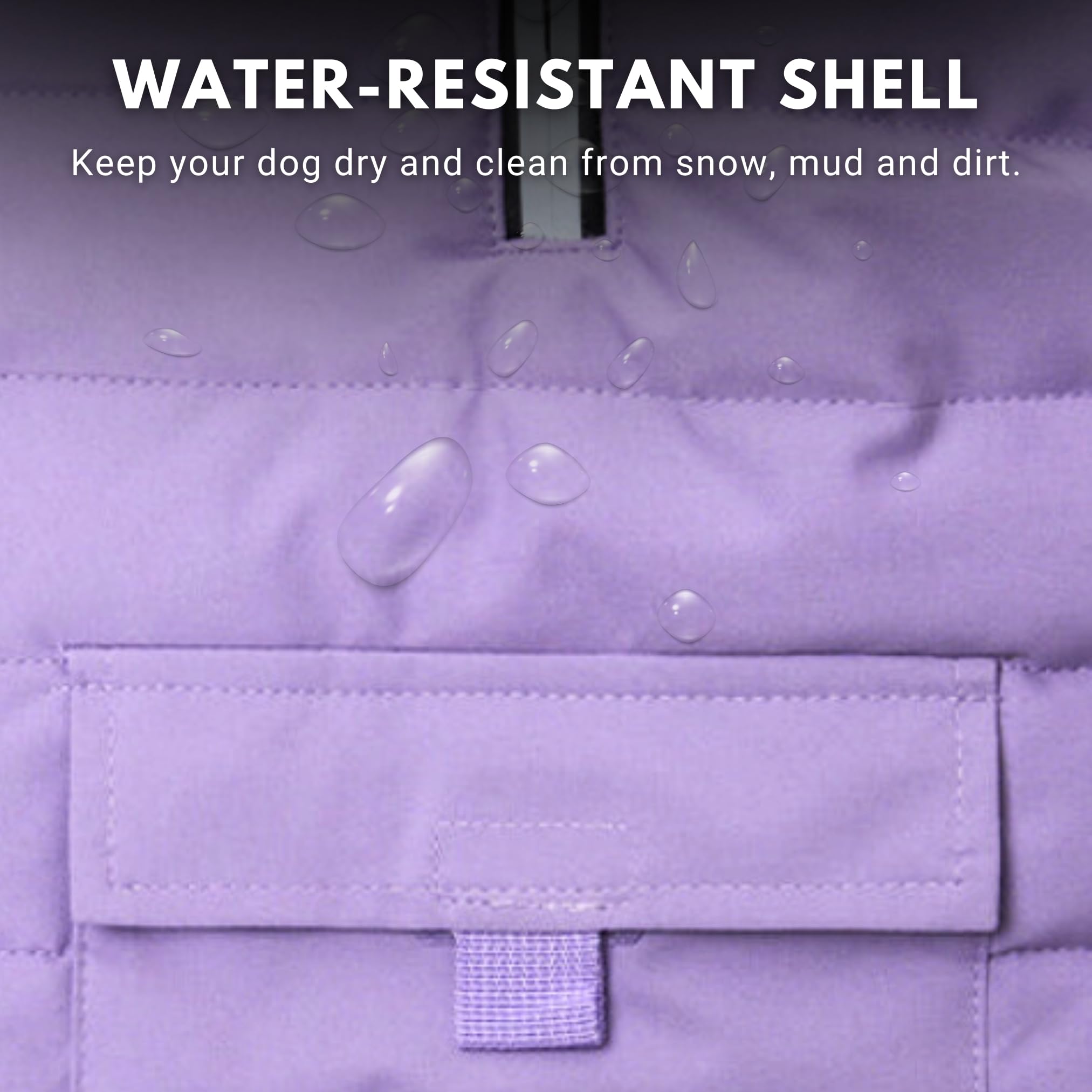 Spark Paws Dog Winter Jacket, Water-Resistant Coat, Warm Reflective Windproof Fleece-Interior, for Medium and Large Dogs - Lilac - 4XL - Image 4