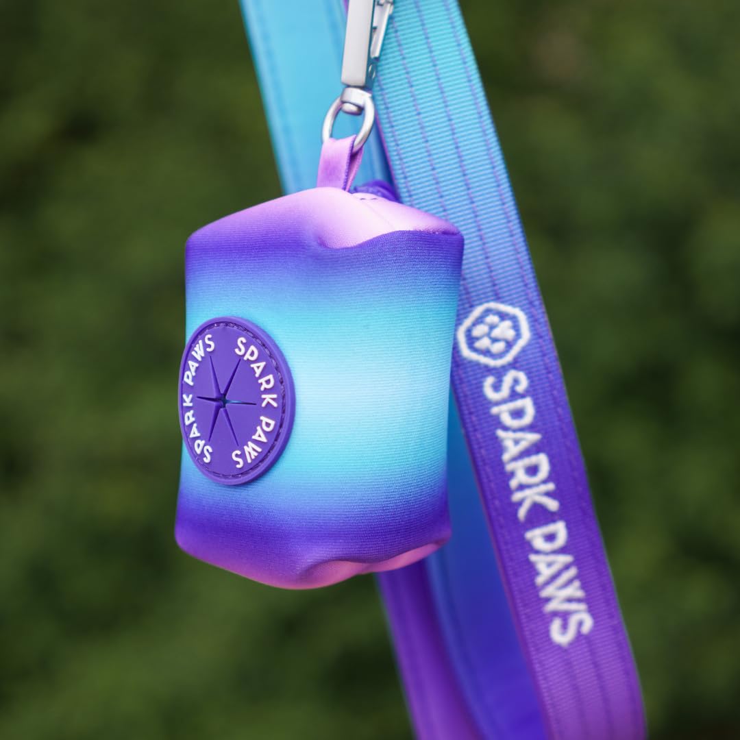 Spark Paws Premium Dog Leash & Poop Bag Set - Heavy-Duty Alloy Hook for Strong Pulling Breeds - Comfortable, Durable & Secure - 90s Retro - Image 3